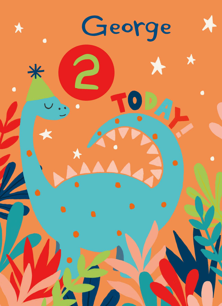 Dinosaur Party Hat Custom 2nd Birthday