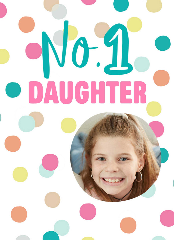 Daughter Number 1 Polka Dot Pattern Contemporary