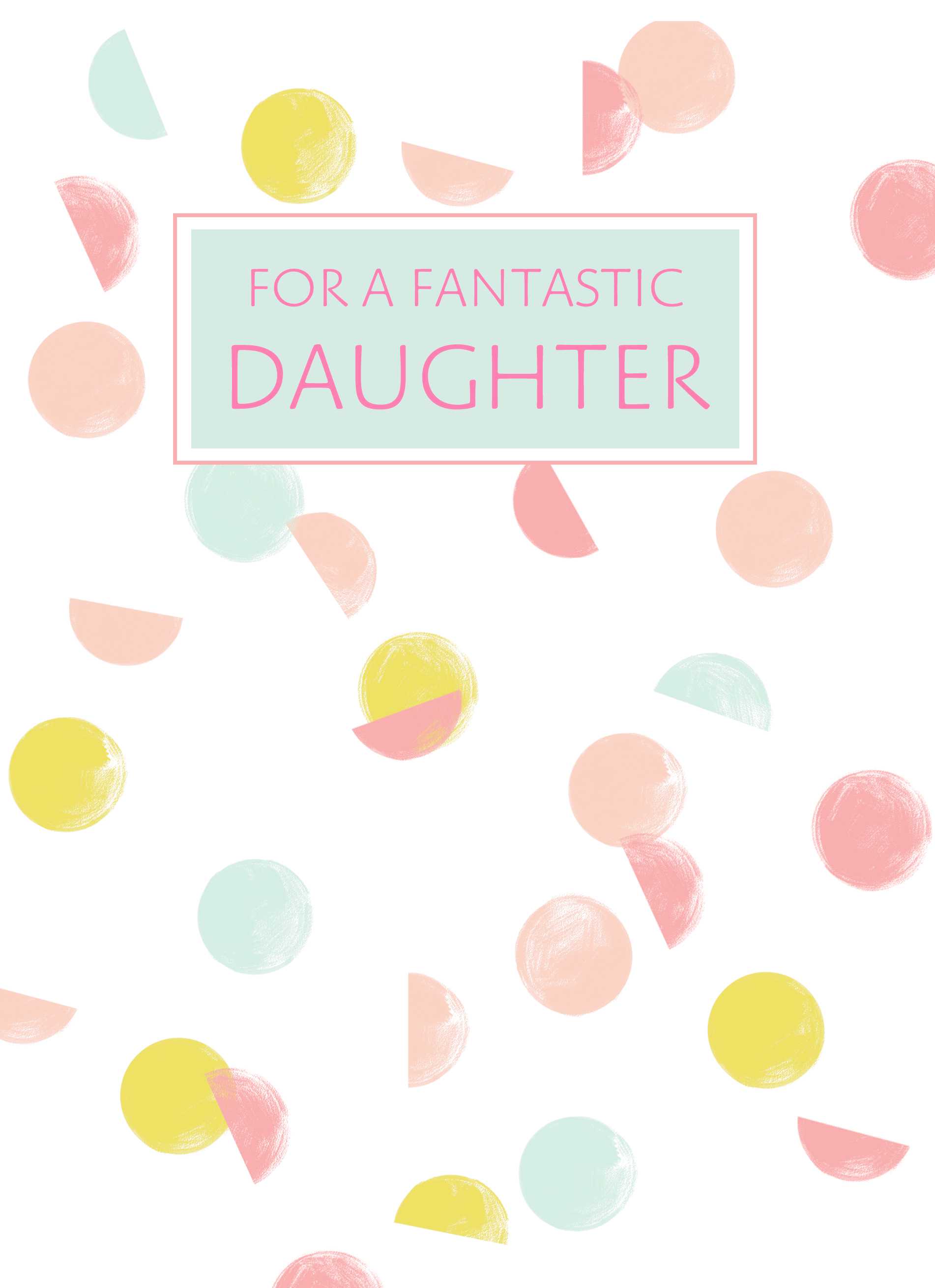 Daughter Contemporary Pattern Editable Text