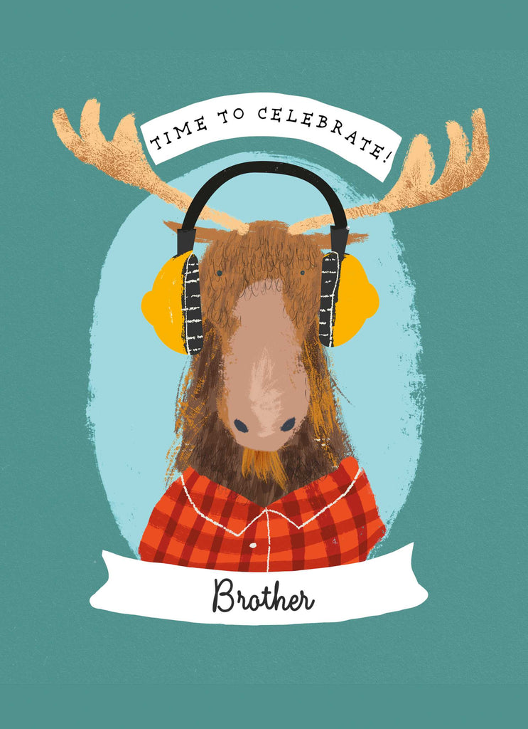 Brother Editable Moose Illustration