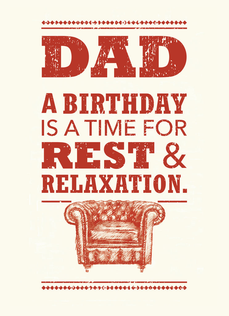 Dad Funny Birthday Time Rest Relaxation