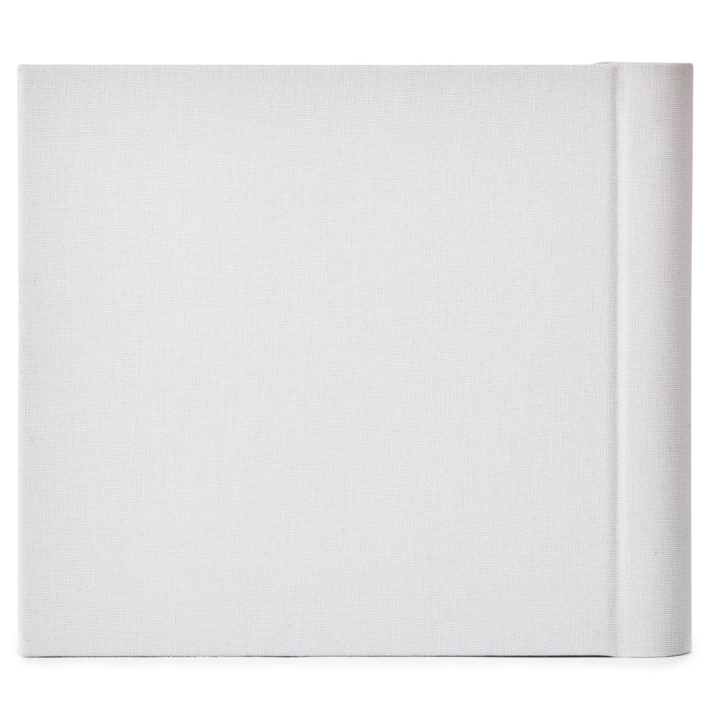 Sweet Baby's First Year Baby Book, hardcover album, soft grey fabric cover, flat lay view showing front cover.