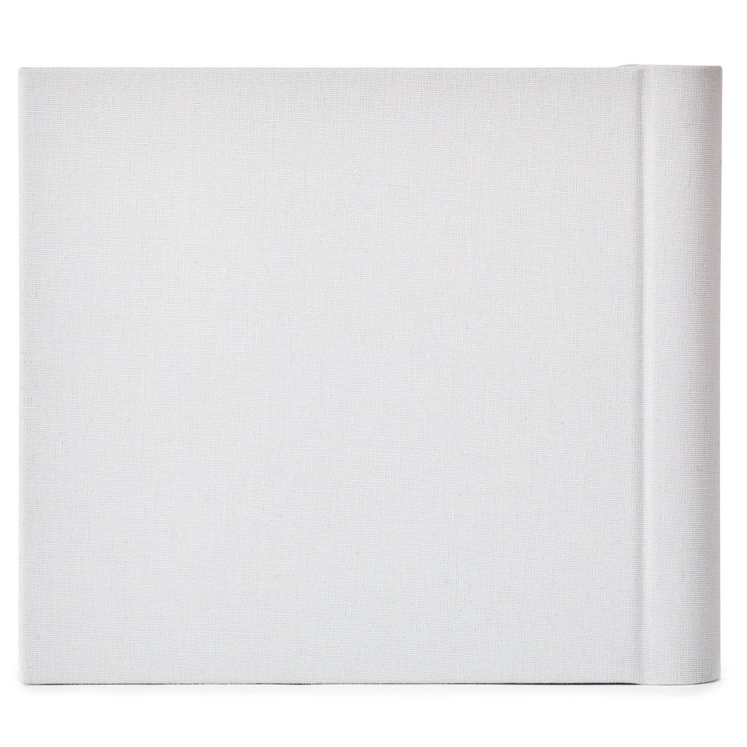 Sweet Baby's First Year Baby Book, hardcover album, soft grey fabric cover, flat lay view showing front cover.