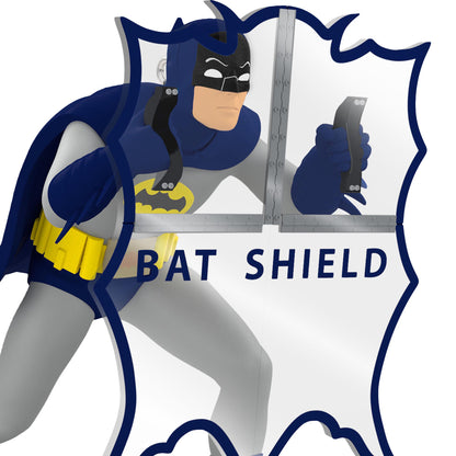 DC Batman™ The Classic TV Series, Behind the Batshield™ — 2025 Hallmark Keepsake Christmas Ornament featuring Batman with bat shield in action.