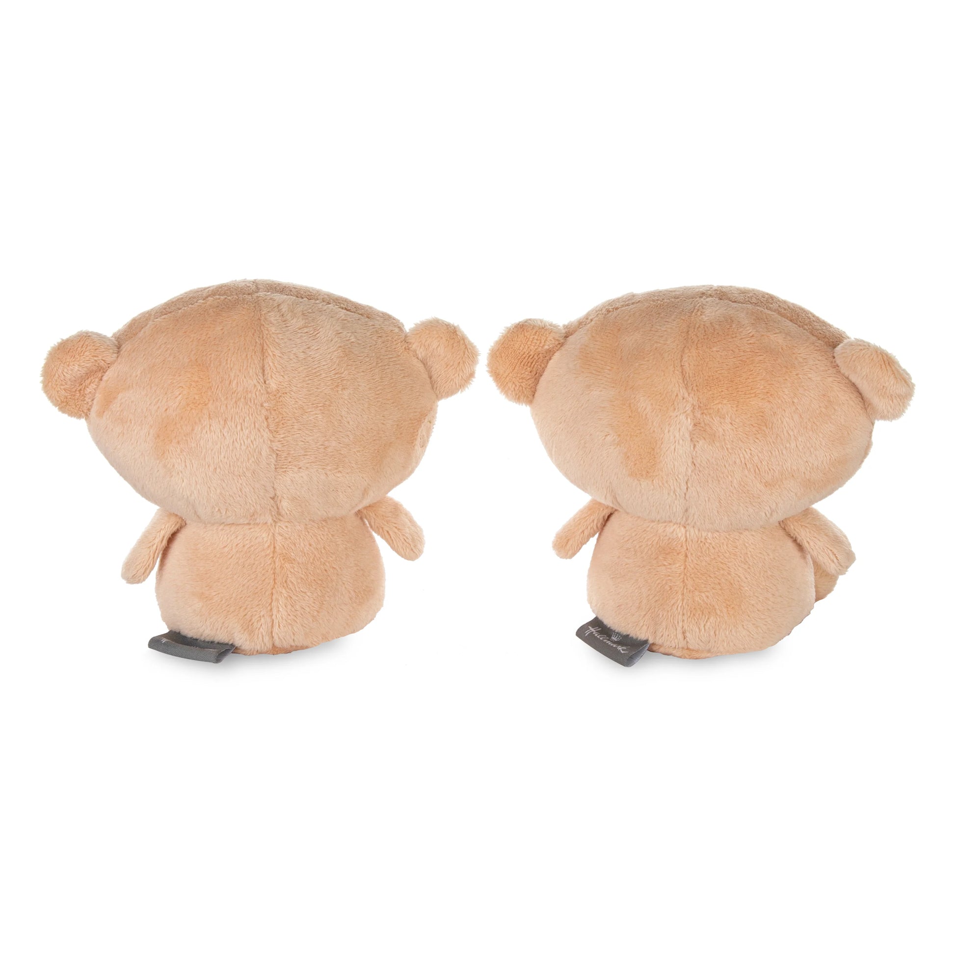 Forever Friends Better Together - Magnetic Plush Pair, soft beige plush duo with embroidered details, back view