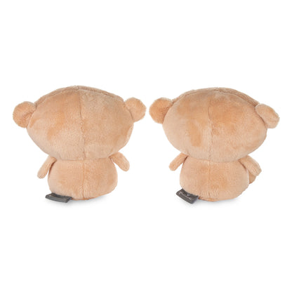 Forever Friends Better Together - Magnetic Plush Pair, soft beige plush duo with embroidered details, back view