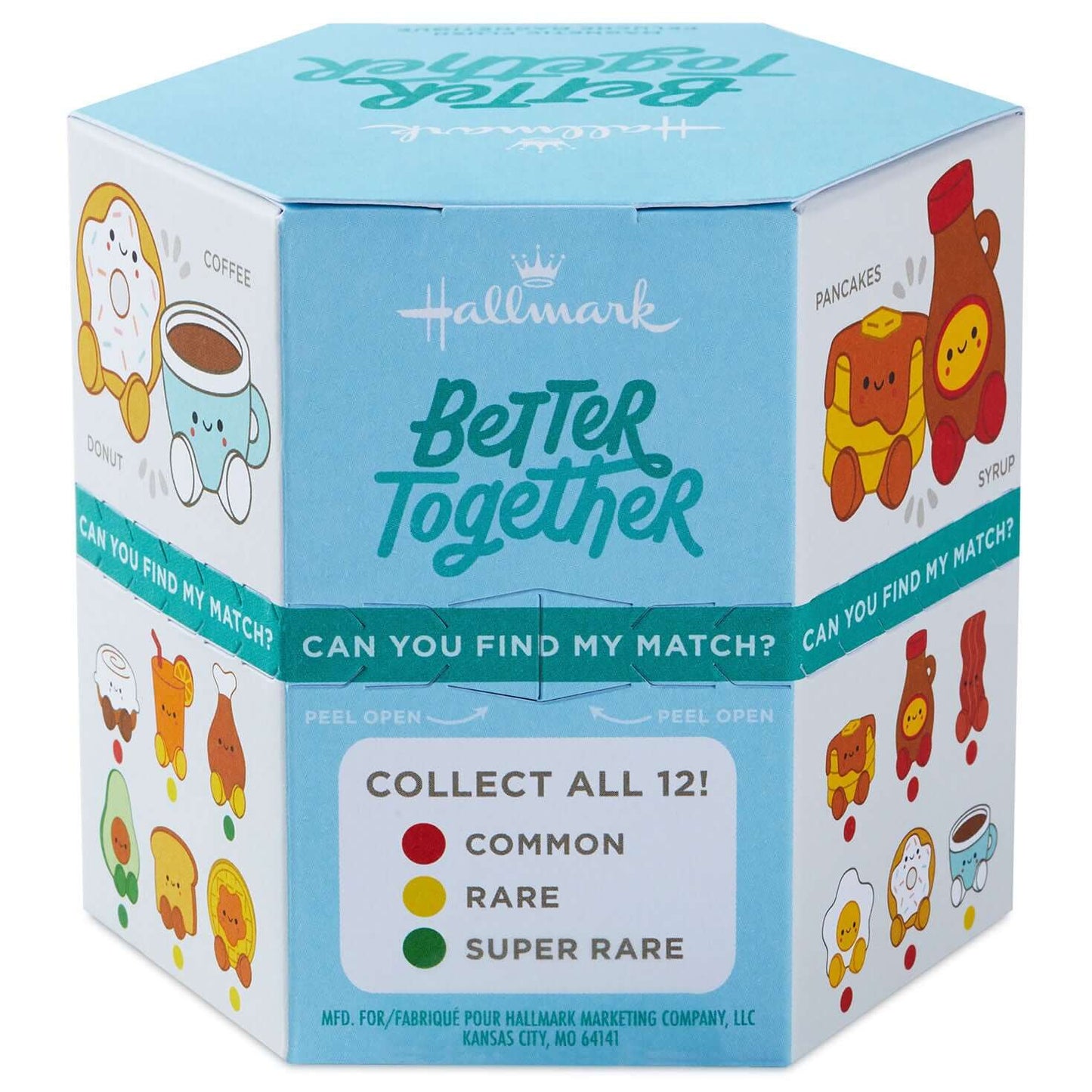 Mini Better Together Mystery Box Magnetic Plush, Series 1 packaging featuring cute breakfast characters and collectible information.