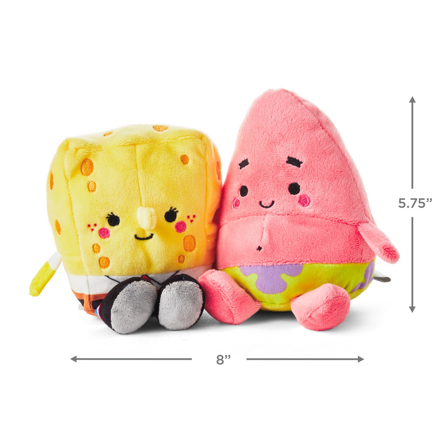 Better Together Nickelodeon SpongeBob and Patrick Magnetic Plush Pair, 5.75"