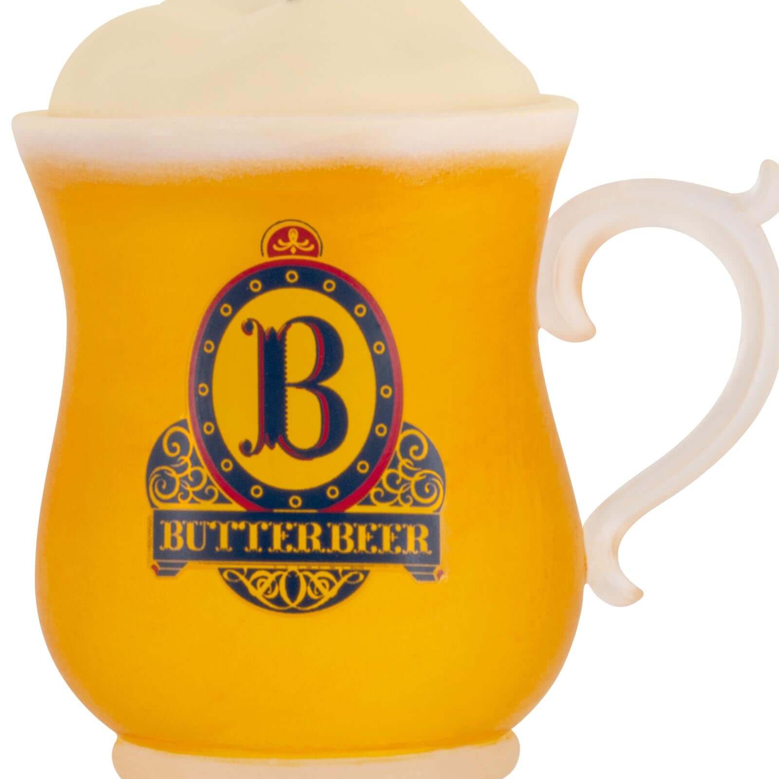 Harry Potter Butterbeer - Hallmark Christmas Ornament, decorative mug filled with golden beverage and topped with foam.