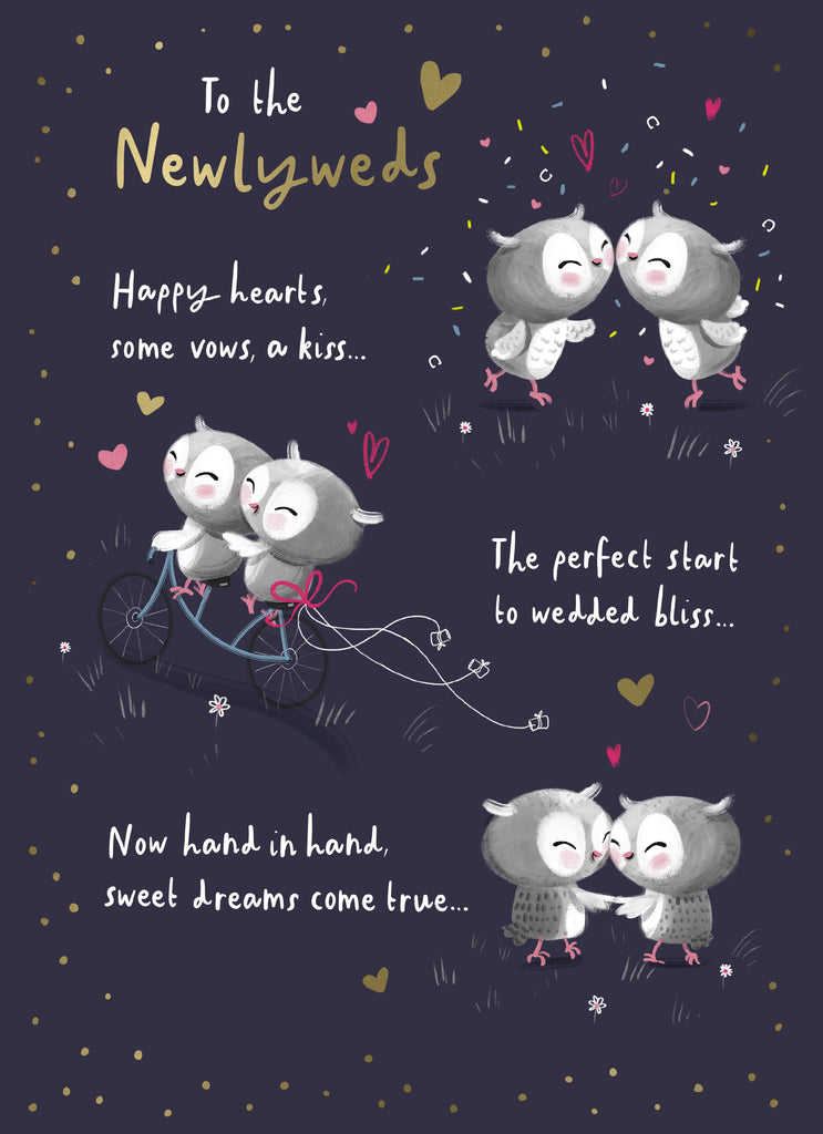 Funny Wedding Congrats Verse Owls