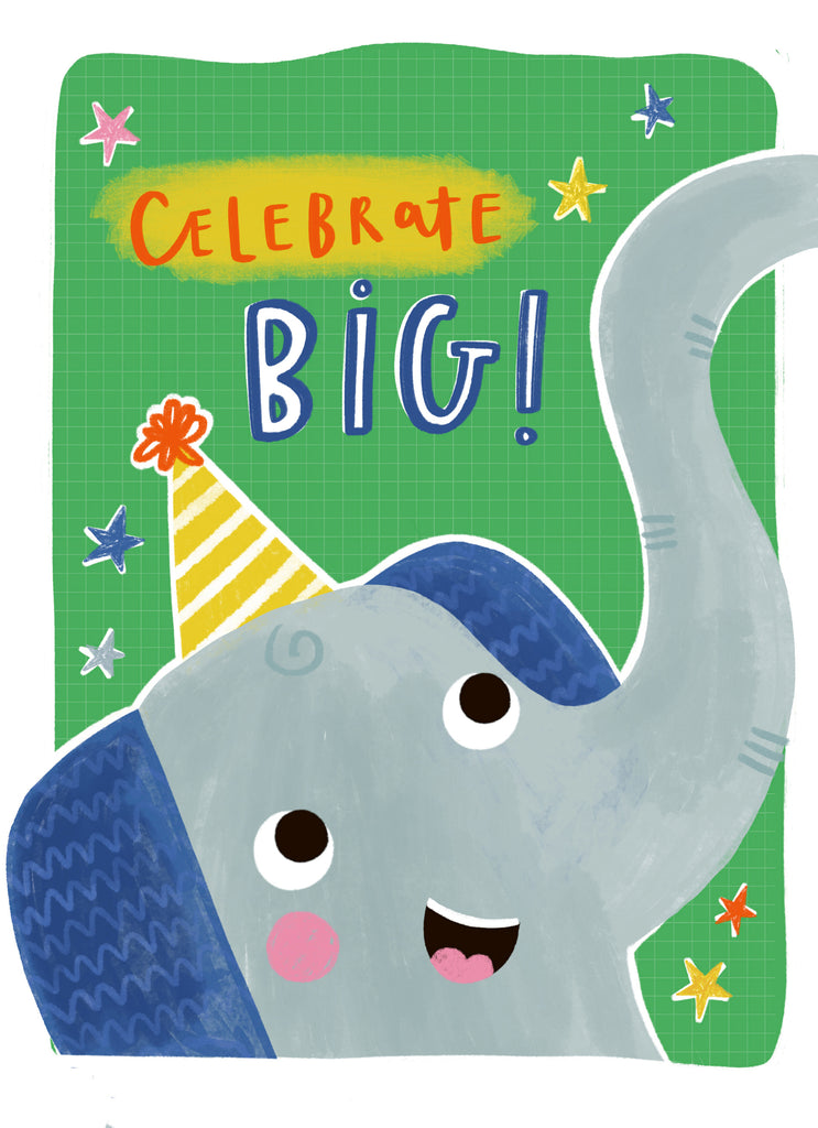 Celebrate Big Elephant Kids Birthday
