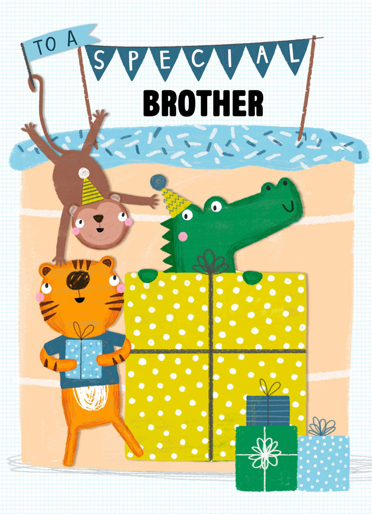 Brother Kids Animals Party Celebrate