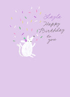 Cute Birthday Editable Mouse Party Hat Confetti