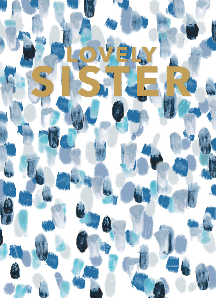 Classic Birthday Sister Lovely Blue Paint