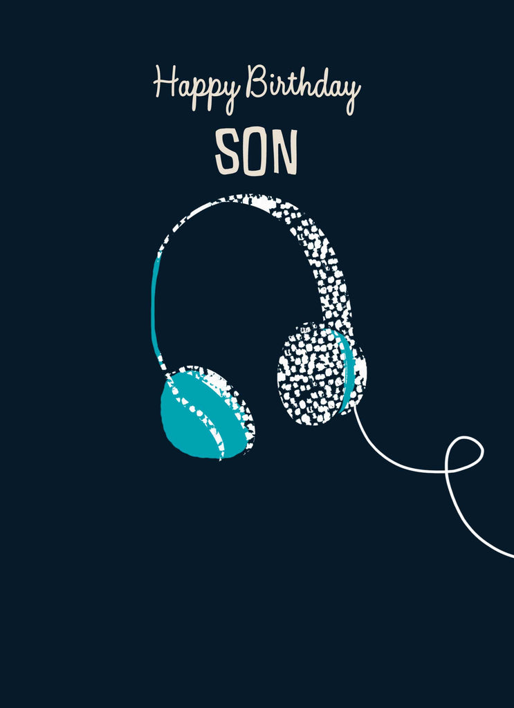Son Happy Birthday Editable Wired Headphones