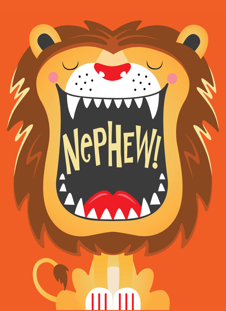 Kids Birthday Nephew Lion Open Mouth