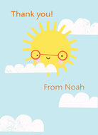 Thank You Teacher Cute Sun Clouds Sky