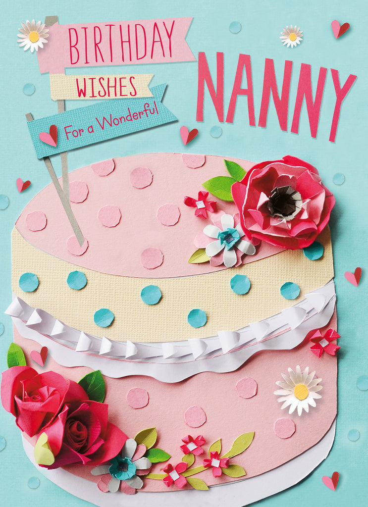 Contemporary Birthday Nanny Slice Of Cake