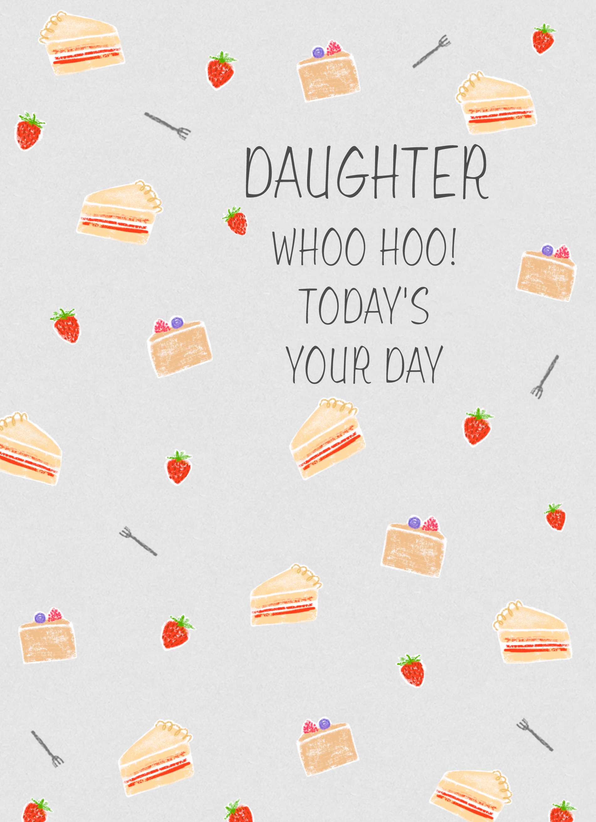 Daughter Contemporary Editable Cakes Pattern