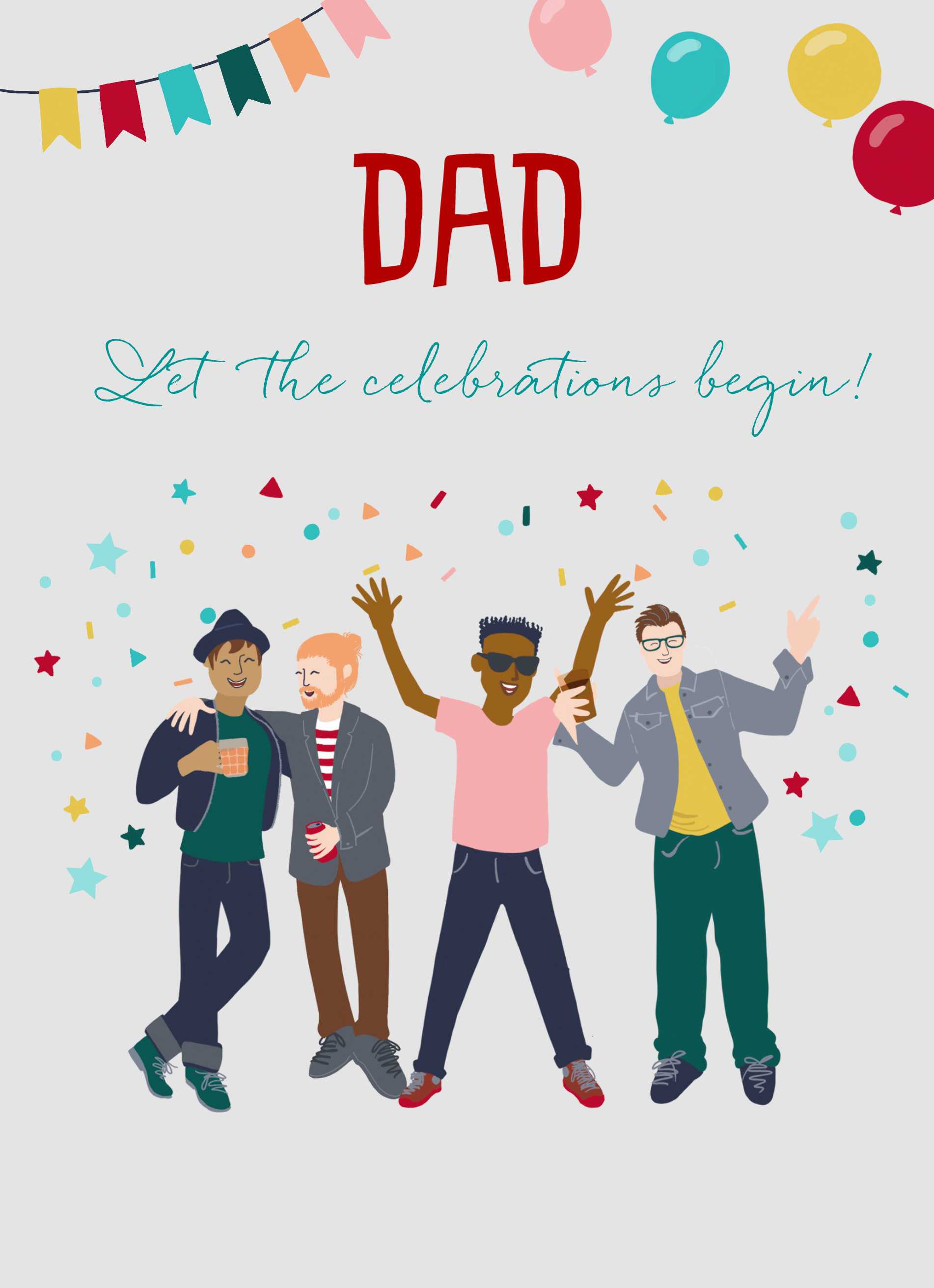 Dad Party Decorations Celebration Editable