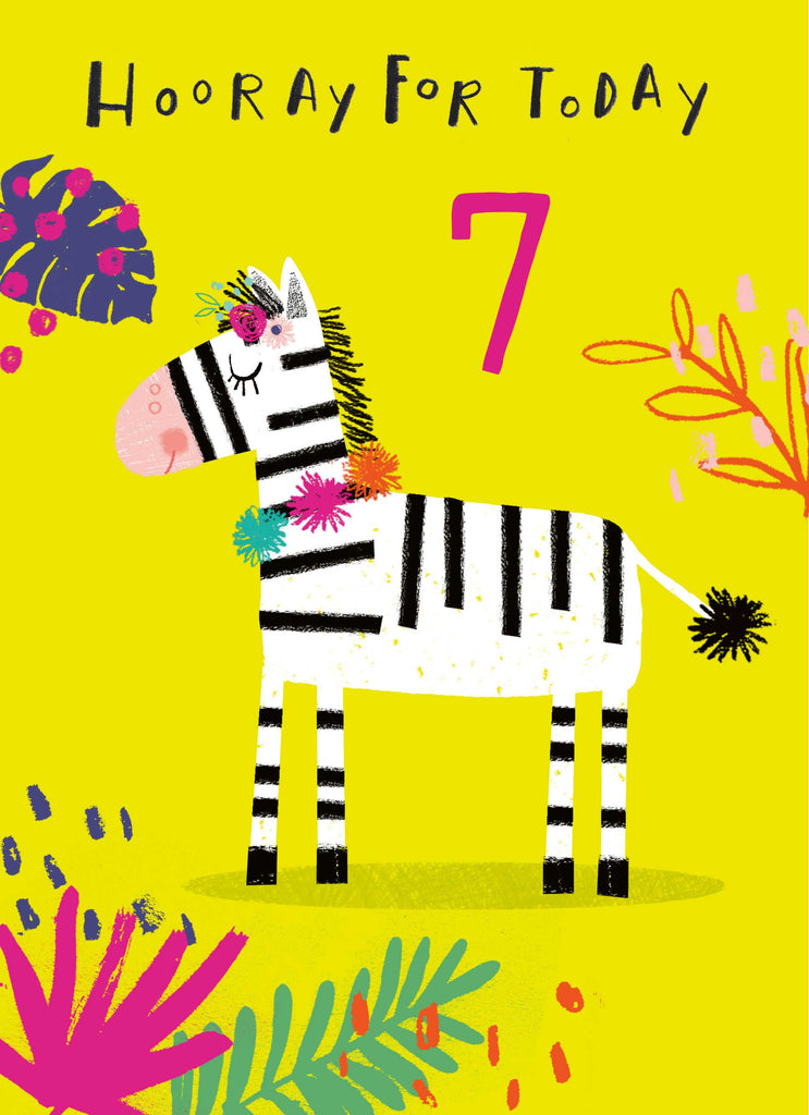 Zebra Hooray Custom 7th Birthday