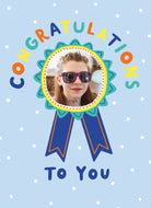 Contemporary Congrats Photo Upload Rosette