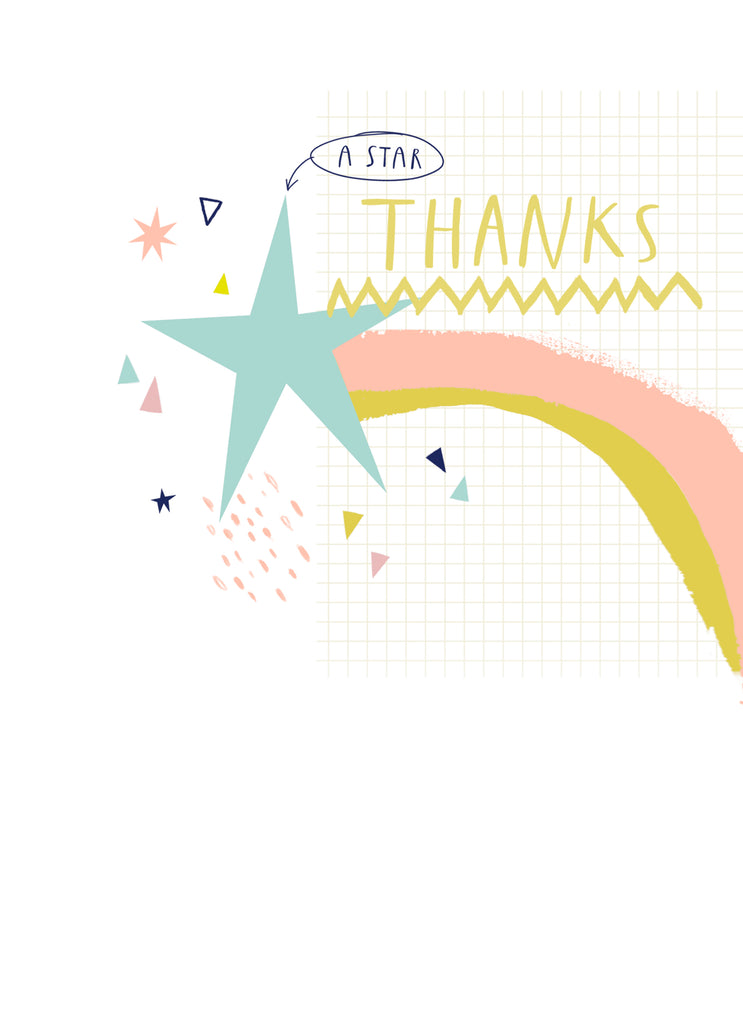 Contemporary Thank You Shooting Star Pastels