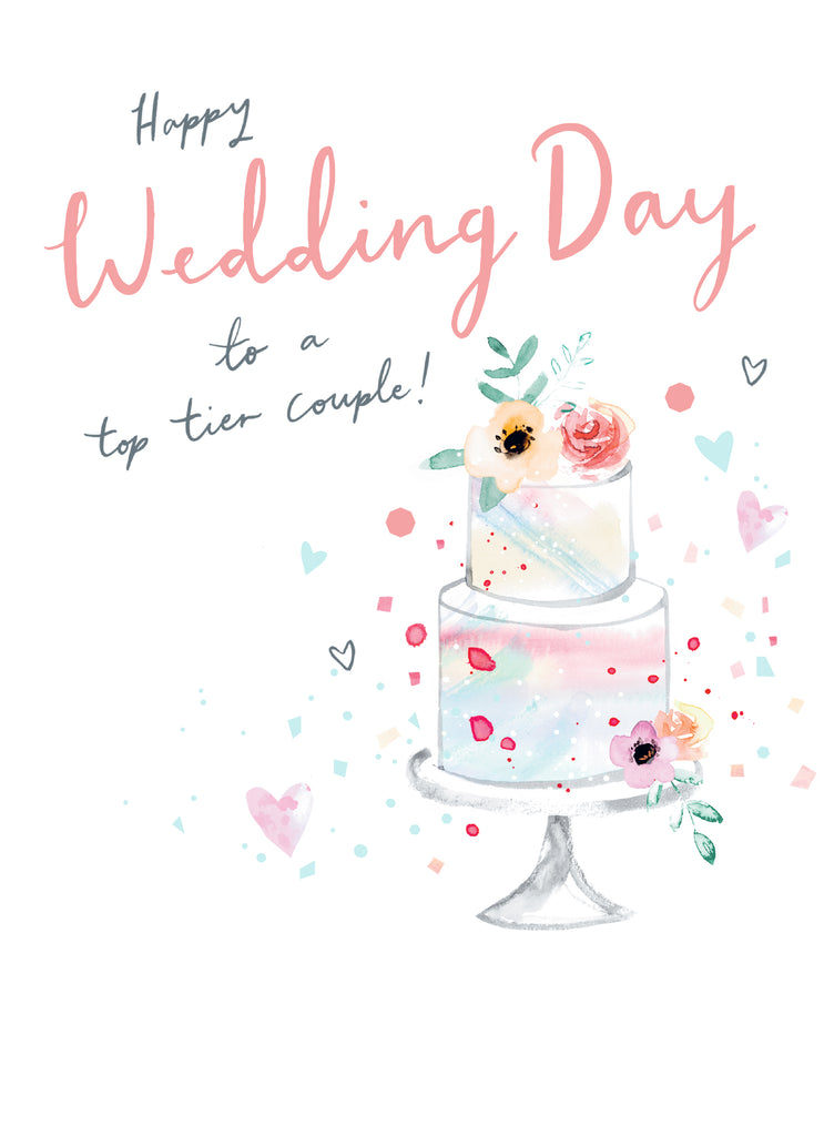 Classic Wedding Congrats Cake Top Tier Couple