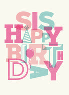 Sister Happy Birthday Contemporary Text Based