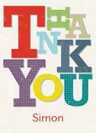 Contemporary Thank You Editable Letterpress