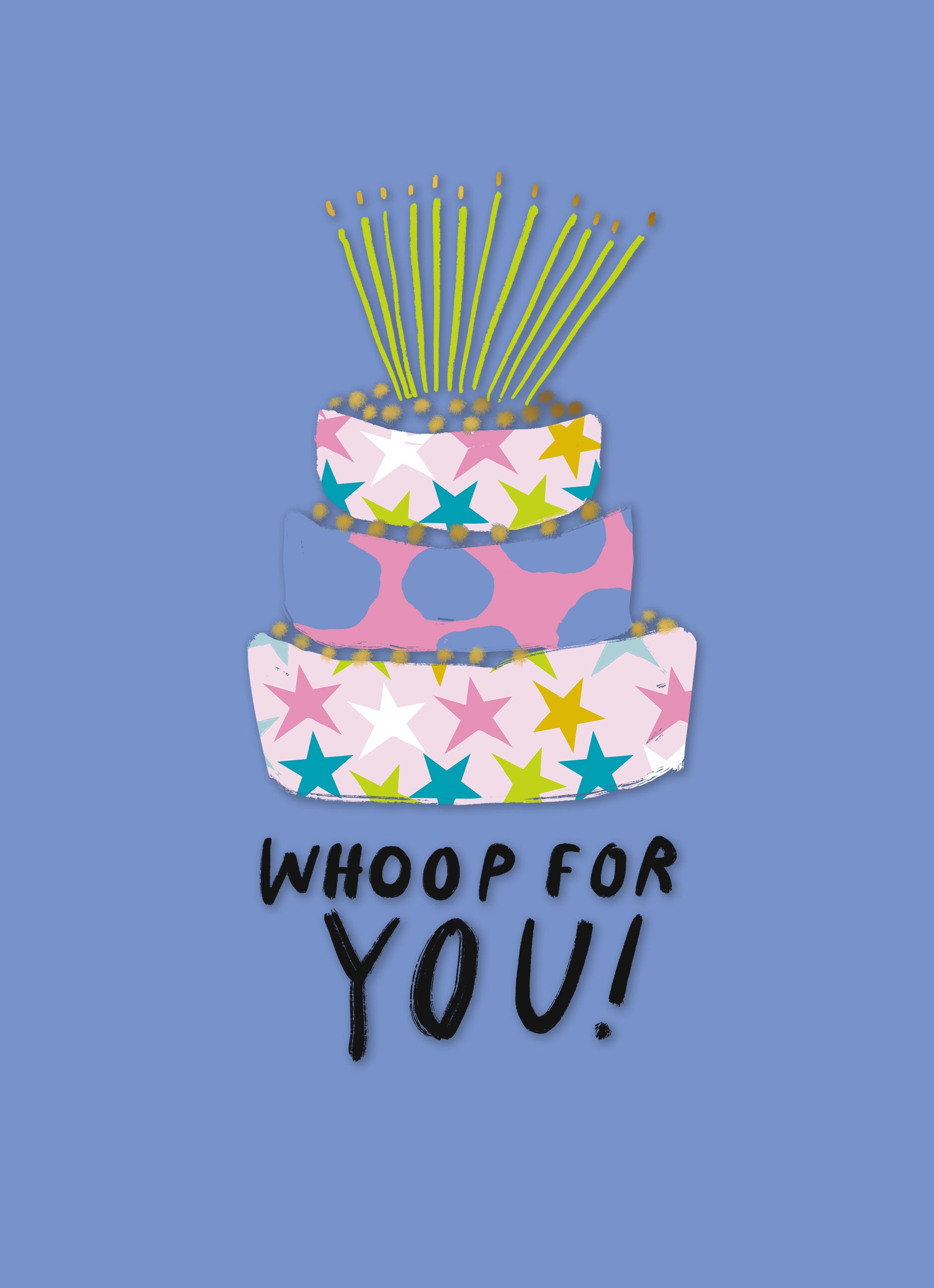 Contemporary Birthday Illustrated Cake Woop For You