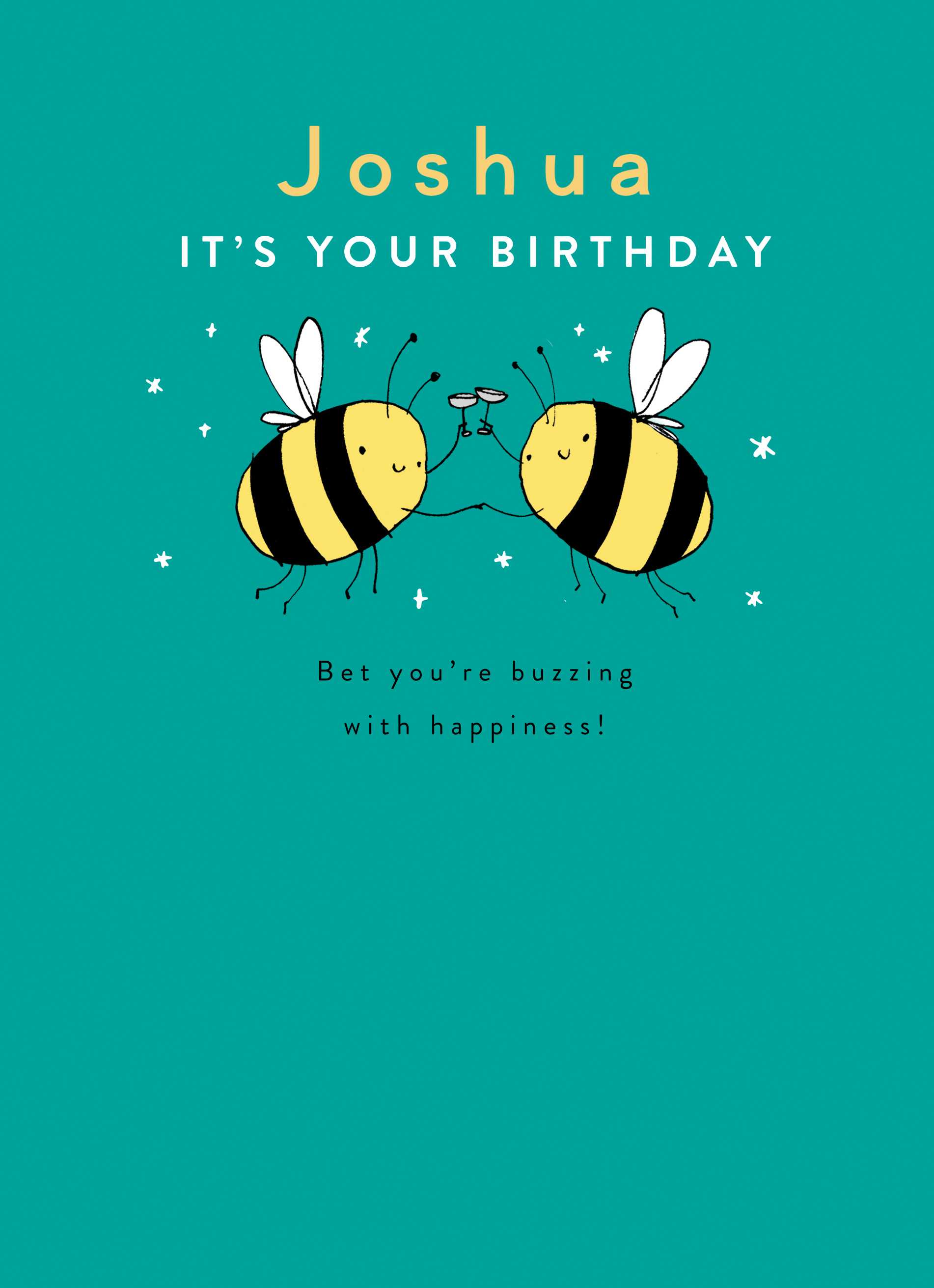 Cute Birthday Editable Bees