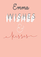 Contemporary Birthday Editable Text Wishes Kisses