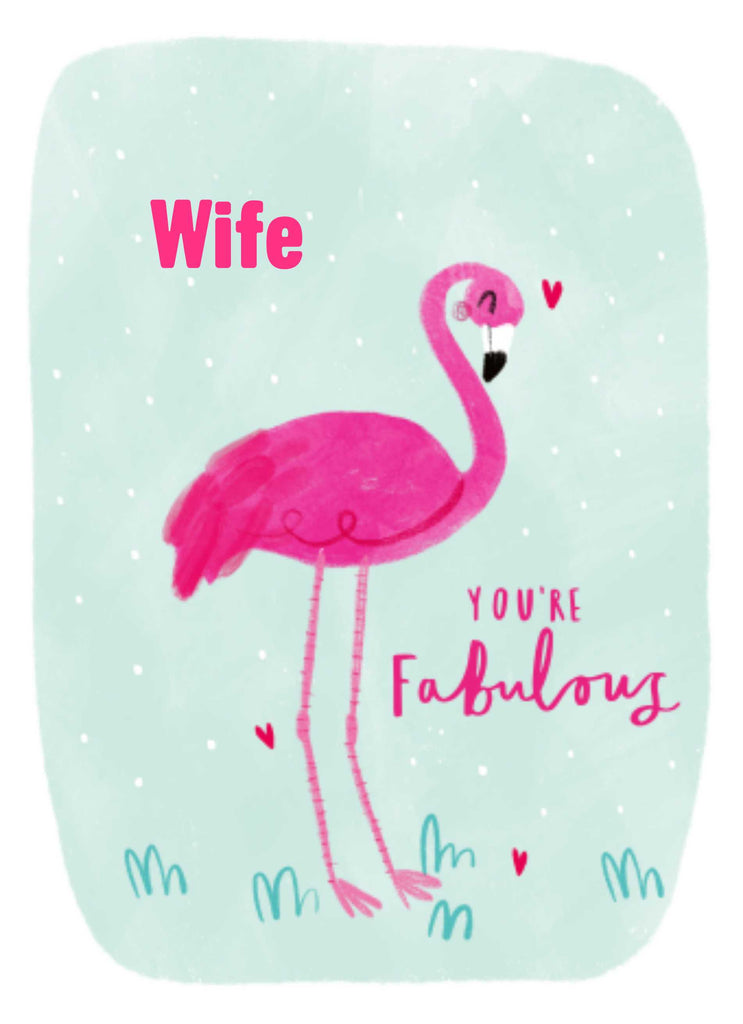 Wife Pink Flamingo Contemporary