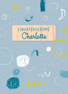 Contemporary Congratulations Blue Doodles