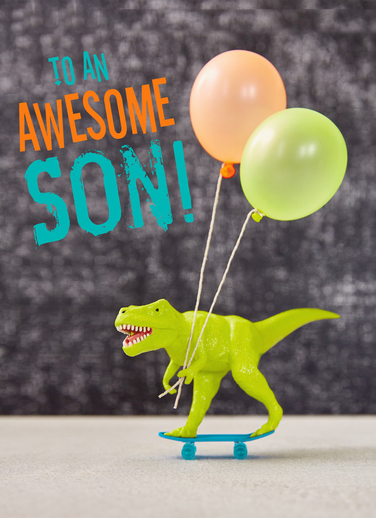 Son Funny Birthday Balloons Dinosaur