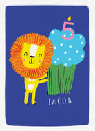 5th Birthday Lion Cupcake Colourful Custom