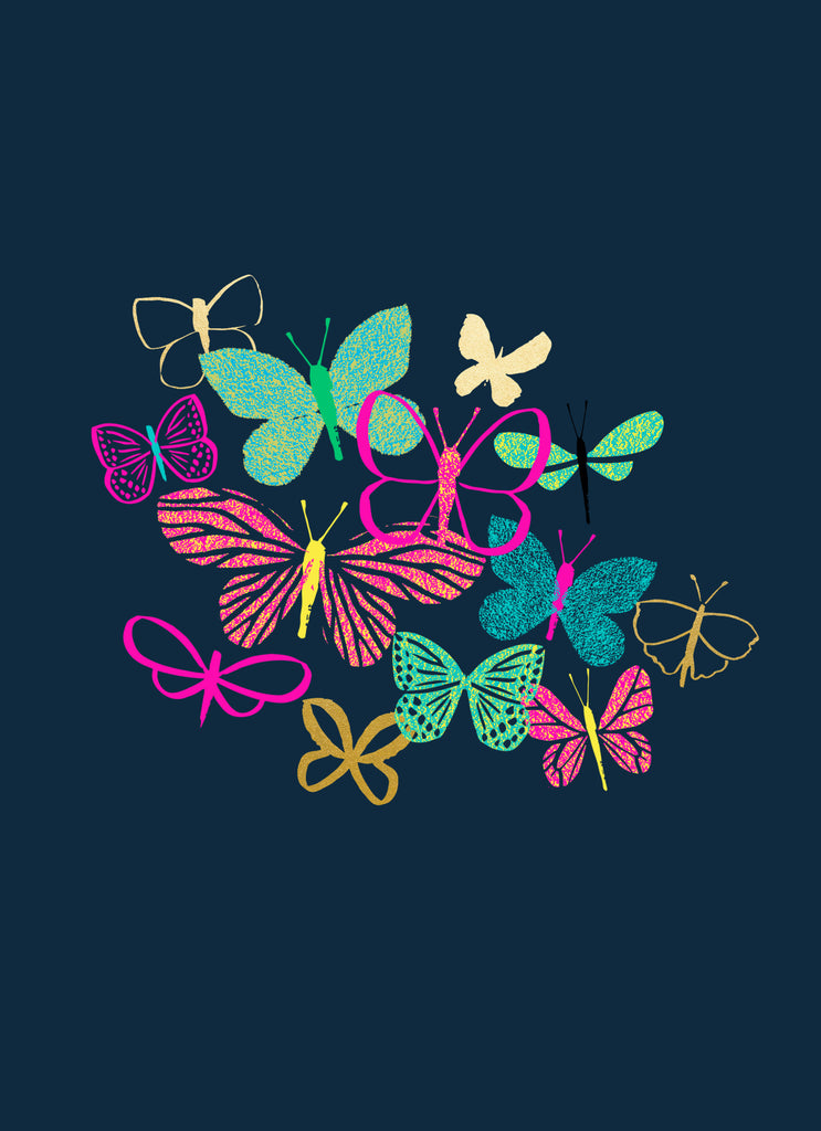 Contemporary Butterfly Colourful Design