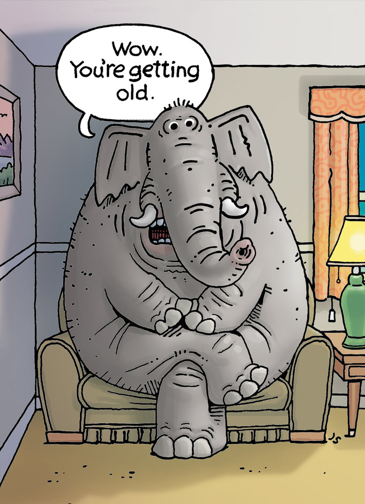 Funny Birthday Cartoon Elephant Youre Old