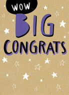 Contemporary Congratulations Purple Text Wow