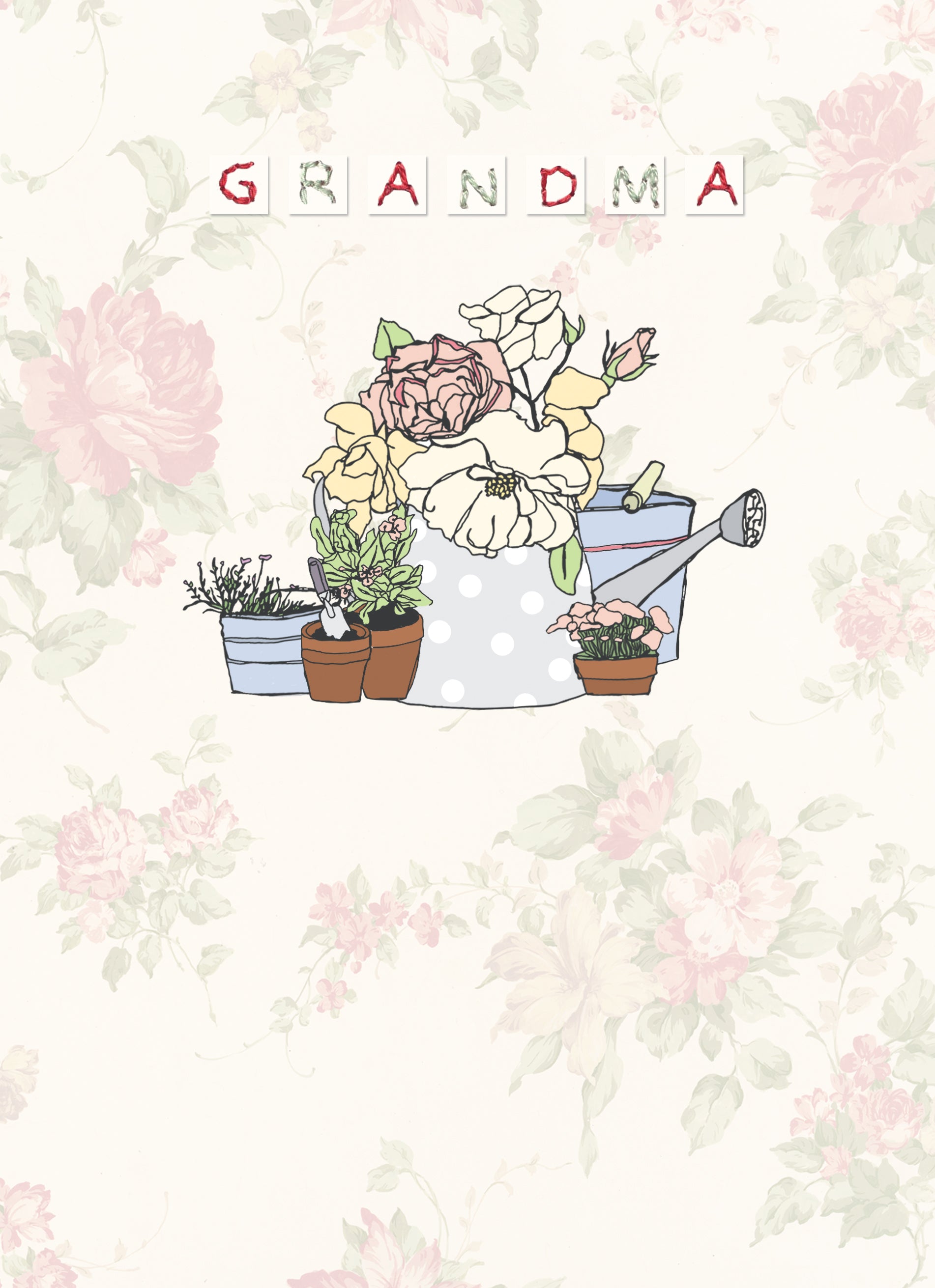 Traditional Grandma Birthday Gardening Floral