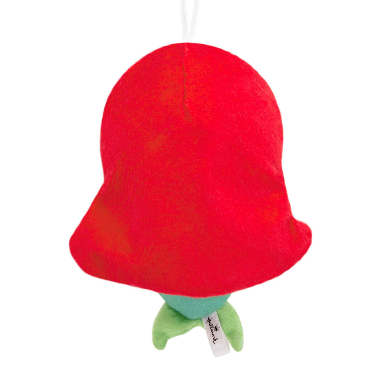 Disney The Little Mermaid Ariel, Plush Fabric - Hallmark Christmas Ornament featuring a red and green plush design, shown from the back, ideal for festive decor.