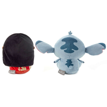 Better Together Disney Lilo & Stitch Magnetic Plush, 5.25", back view showing Lilo's black hat and Stitch's soft blue fabric features.