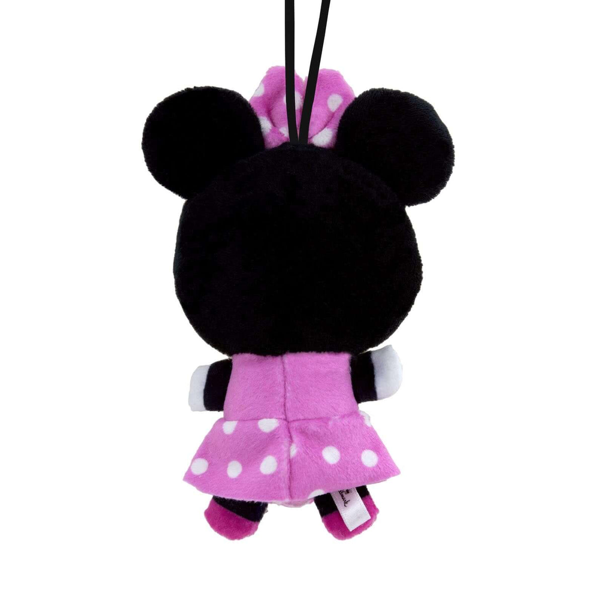 Disney Minnie Mouse, Plush Fabric - Hallmark Christmas Ornament, soft plush, pink dress with polka dots, back view