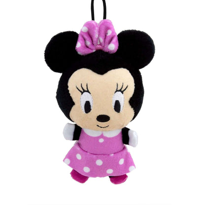 Disney Minnie Mouse, Plush Fabric - Hallmark Christmas Ornament featuring a cute plush design with pink dress and bow, hanging decoration.