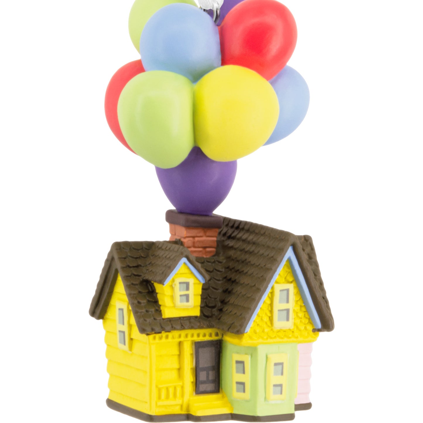 Disney/Pixar Up House - Hallmark Christmas Ornament featuring colourful balloons above a yellow house, finely detailed design.