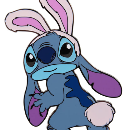 Hallmark Ornament (Disney Stitch Bunny, Metal) featuring a cute blue Stitch character with rabbit ears and a fluffy tail.
