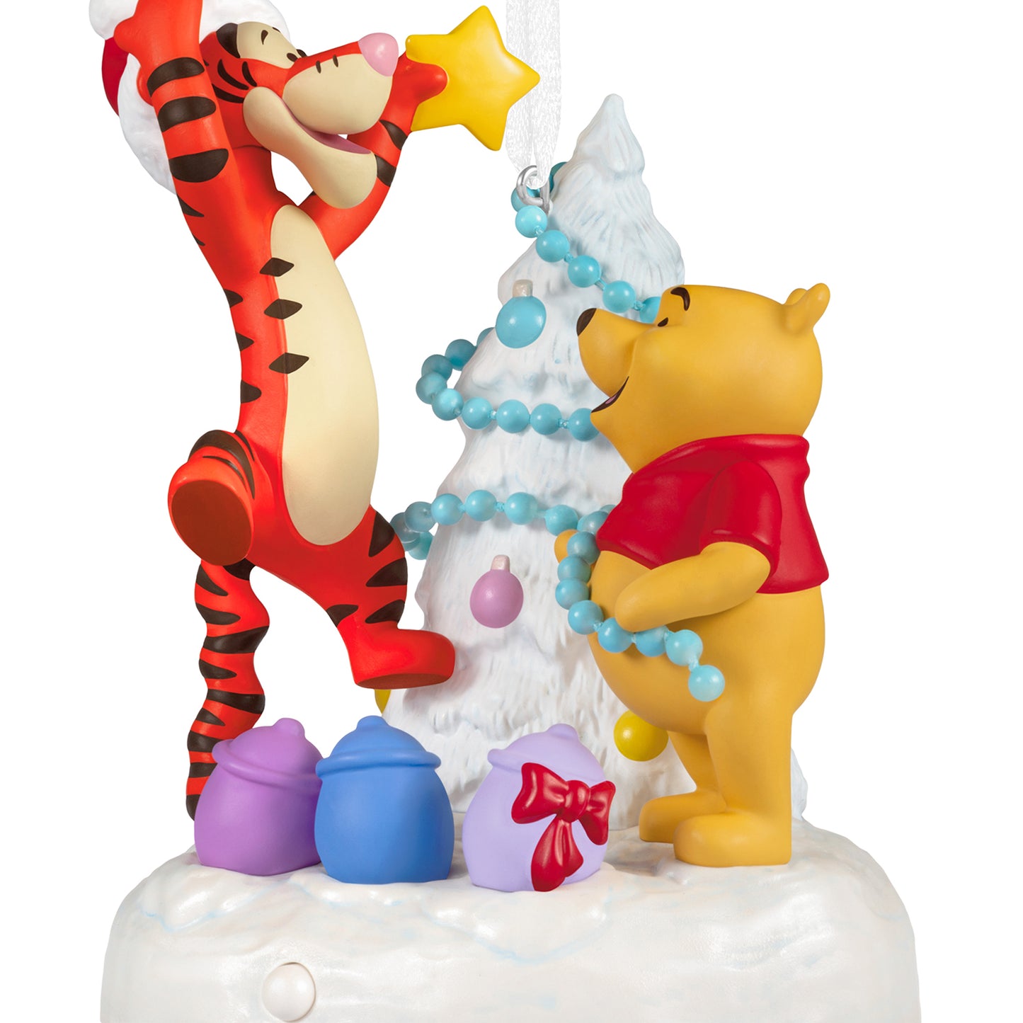 Disney Winnie the Pooh A Tigger-ific Tree Musical With Light — 2026 Hallmark Keepsake Christmas Ornament, Tigger and Pooh decorating a tree.