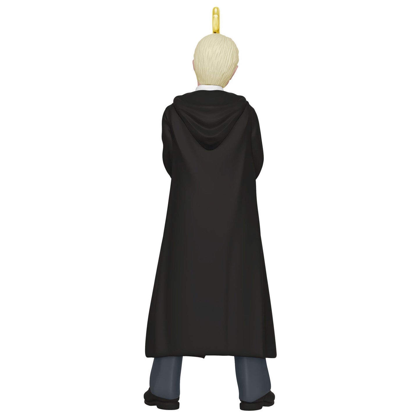 Harry Potter™ Draco Malfoy™ (Miniature) — Hallmark Keepsake Christmas Ornament, back view in black robe with Slytherin details.