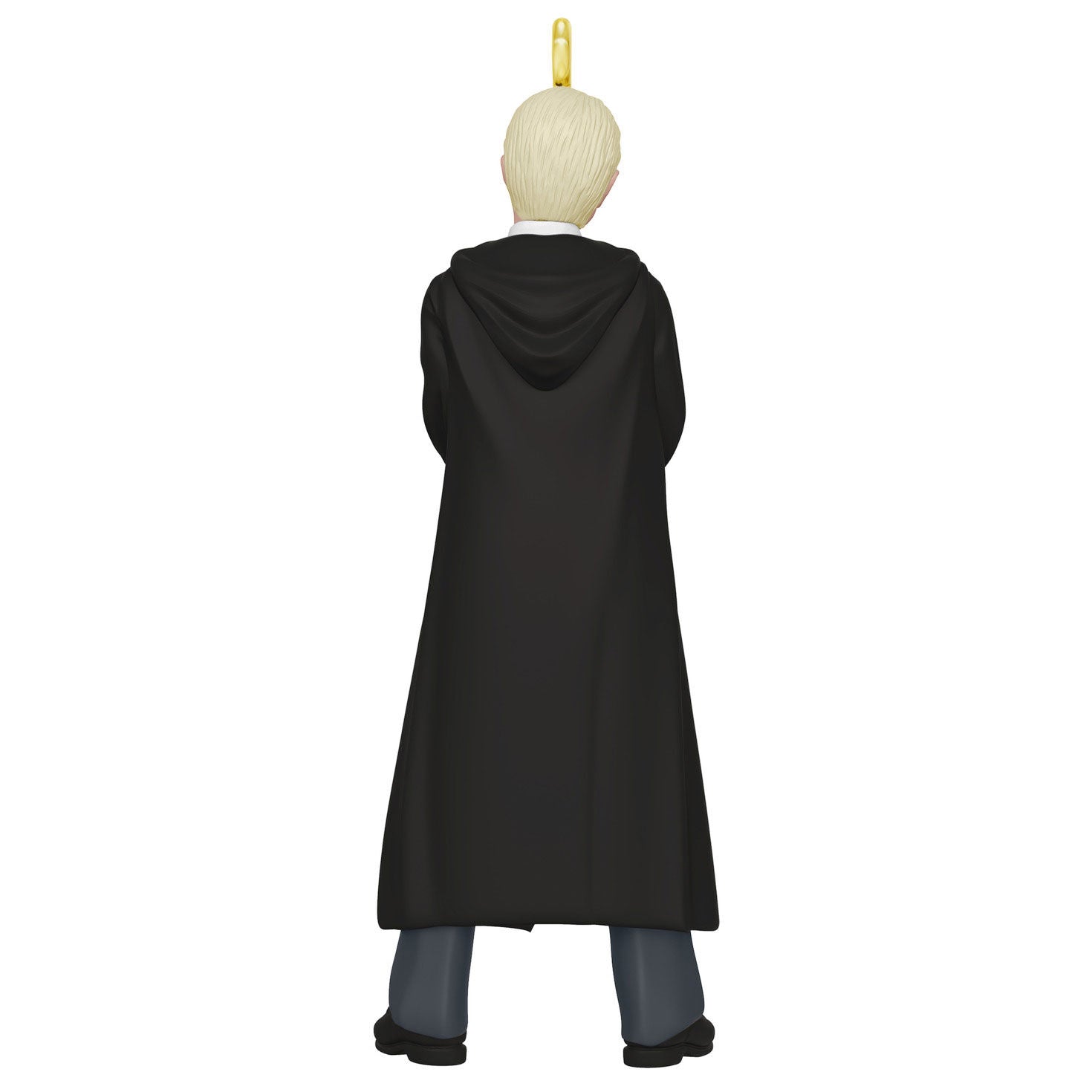 Harry Potter™ Draco Malfoy™ (Miniature) — Hallmark Keepsake Christmas Ornament, back view in black robe with Slytherin details.